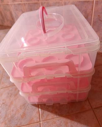 porta cupcake nuovo a tre livelli per 36 cupcake 