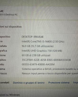 Materiale informatico - pc, ssd, nvme e ram