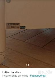 Lettino Foppapedretti con materasso 