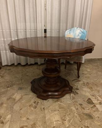 Tavolo Sedie Legno Barocco