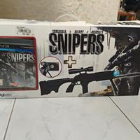 Fucile + gioco SNIPERS Invisible Silent Deadly PS3