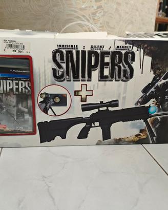 Fucile + gioco SNIPERS Invisible Silent Deadly PS3