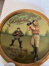 Quadro in legno giocatori basball