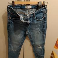 Jeans Zara skinny TG 40, con strappi