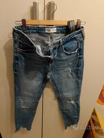 Jeans Zara skinny TG 40, con strappi