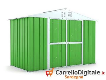 Box giardino lamiera zincata 327x155 verde chiaro