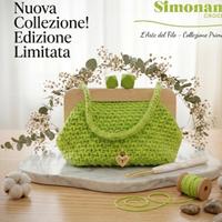 clutch bag realizzata in cordino all'uncinetto 