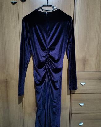 Abito lungo elegante viola