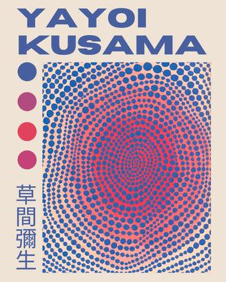 poster Yayoi Kusama Arredo Casa formato A3 