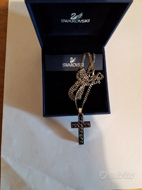 Catena collo SWAROVSKY con Crocifisso acciaio