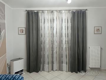 Tende salotto moderno (grigio scuro)