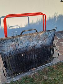 griglia per legna e/o carbonella 100x 70