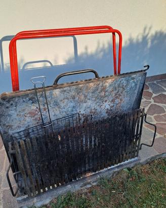 griglia per legna e/o carbonella 100x 70