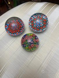 Fermacarte murrine in vetro di Murano