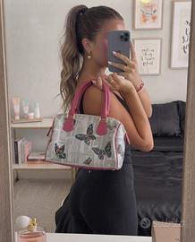 Borsa a mano Furla bauletto stampa farfalle