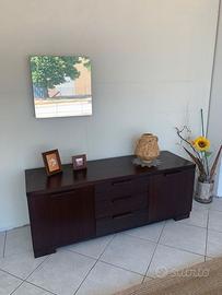 MOBILE DA INGRESSO/SALA IN WENGE' CON SPECCHIO