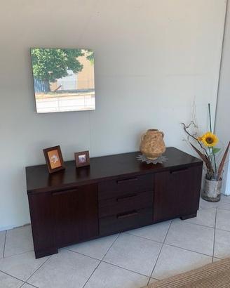 MOBILE DA INGRESSO/SALA IN WENGE' CON SPECCHIO
