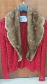 Ciacca con collo di visone all uncinetto