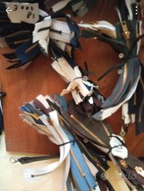  20 cerniere lampo per jeans in metallo 