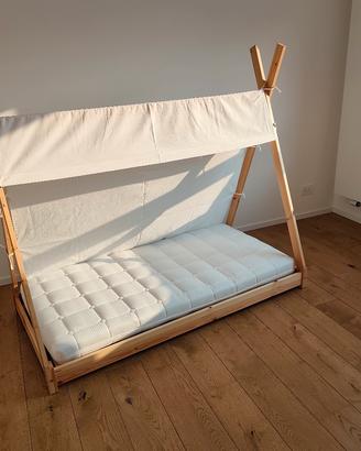 Lettino completo bimbi Capanna Indiana Tenda