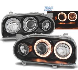 FARI VOLKSWAGEN VW GOLF 3 ANGEL EYES NERI FRECCE