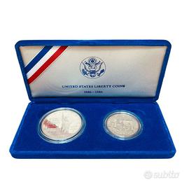 USA Box lotto 1 Dollaro e 1/2 Dollaro silver proof