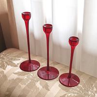 Set 3 portacandela Blomster Ikea in vetro soffiato