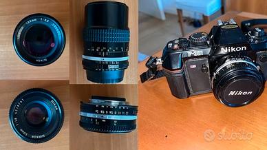 Nikon 135mm f3.5 e 50mm f1.8  omaggio corpo F-301