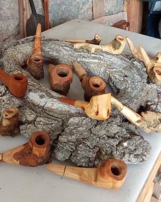  pipe in legno di olivo 