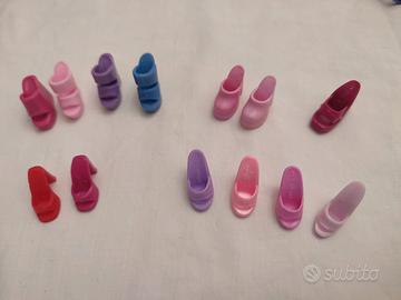 lotto scarpe spaiate Barbie 