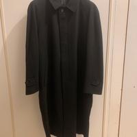 Cappotto lana nero uomo, taglie forti.