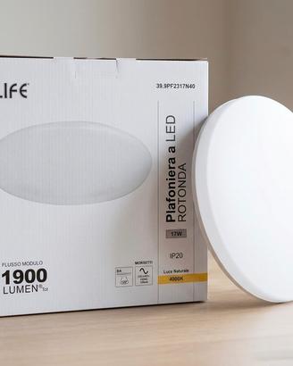 Plafoniera a LED Rotonda 17W 1900 lumen 4000K

