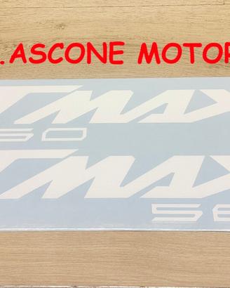 coppia adesivi scudo tmax 560 BIANCO