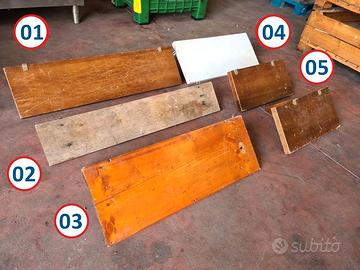 mensole a muro in legno usate, con 1o2 supporti