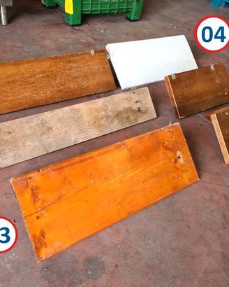 mensole a muro in legno usate, con 1o2 supporti