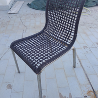 Sedie Rattan in metallo