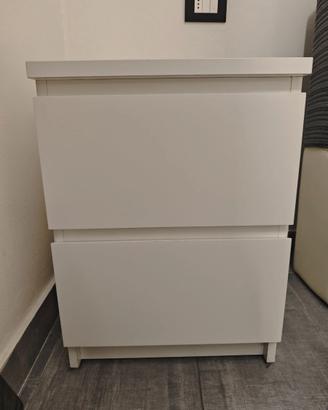 COMODINO MALM IKEA - 2 CASSETTI