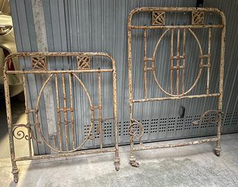 letto inizi del 1900 Art Deco in tubolare 