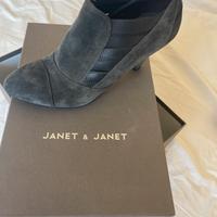 Janet janet stivaletto in pelle scamosciato grigio