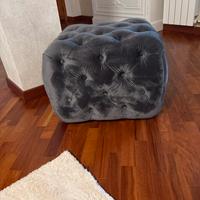 Pouf trapuntato in velluto