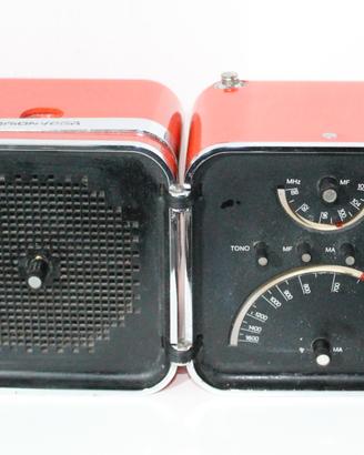 Brionvega TS502 Radio Cubo Rossa Tono Funzionante 