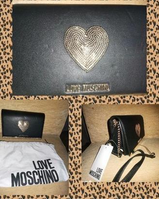 Pochette in semipelle di Moschino