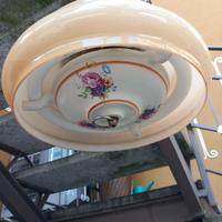 Lampadario vetro e ceramica