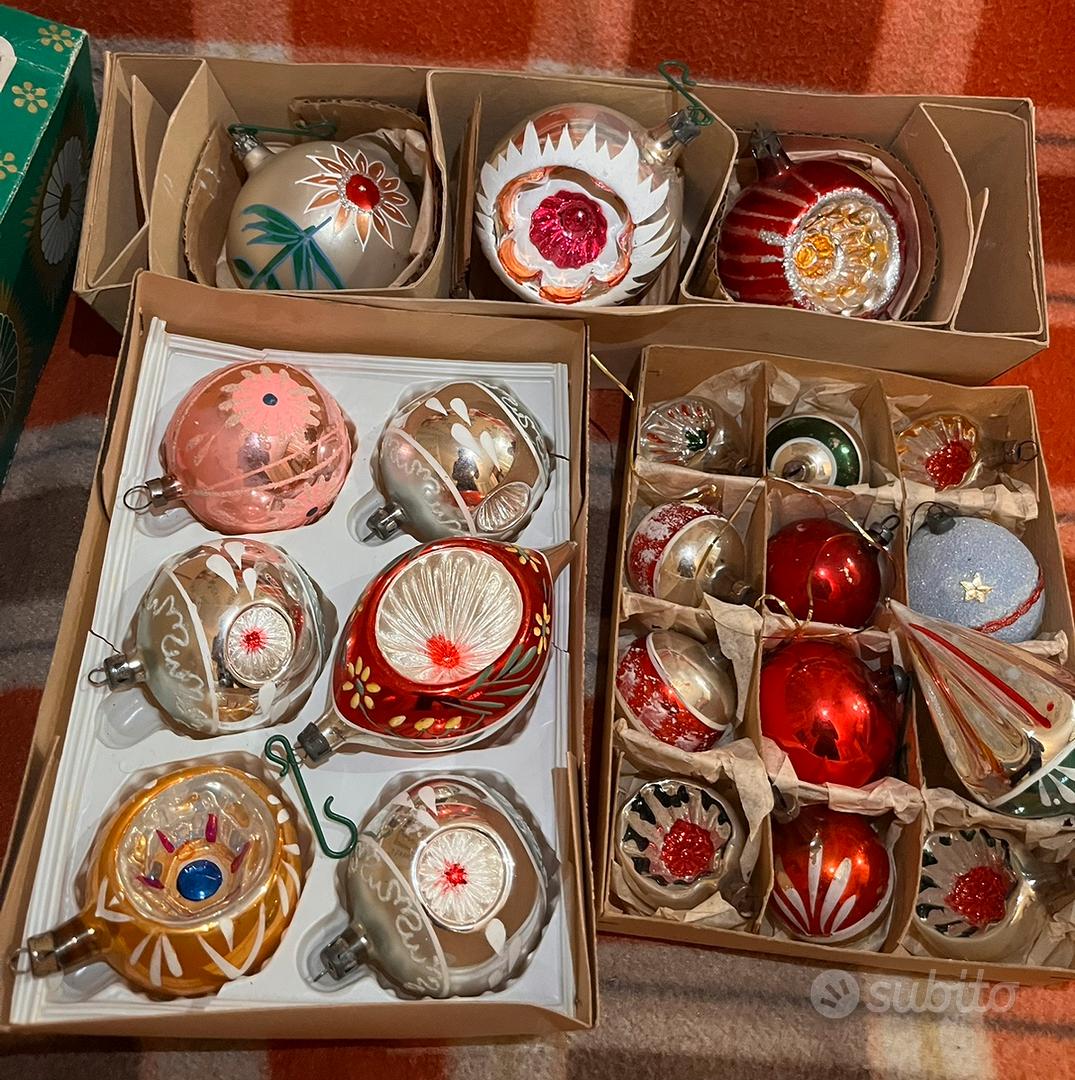 Palline Di Natale In Vetro Soffiato Anni '50 21 palle di natale vintage in vetro incavate anni - Collezionismo In