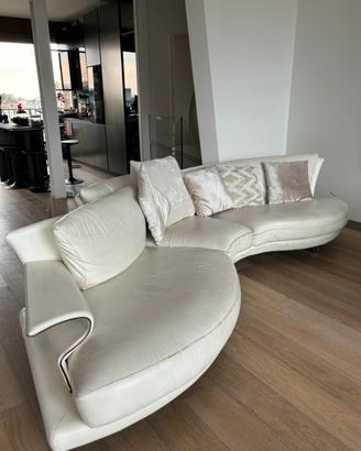 Divano LOFT in pelle bianca