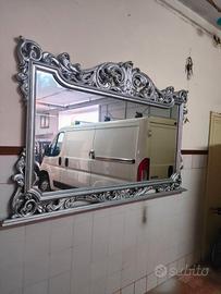 Specchio barocco  colore argento  200x 140