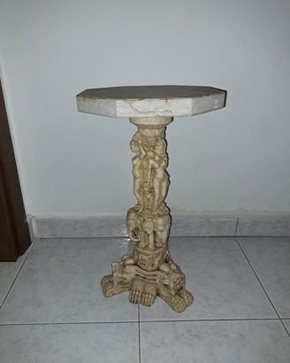 colonna tavolino d'epoca stile orientale 