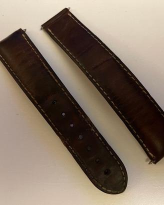 Autentico OMEGA Cinturino Pelle MARRONE 20mm Deplo
