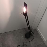 Lampada metallo nero alogena ufficio 