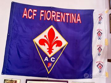 Fiorentina bandiera grande 130x90 vintage appesa